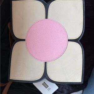 NWT Orla Kiely leather Crossbody Bag square flower handbag